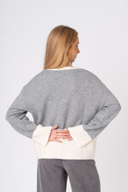 Camisola Bicolor cinzento