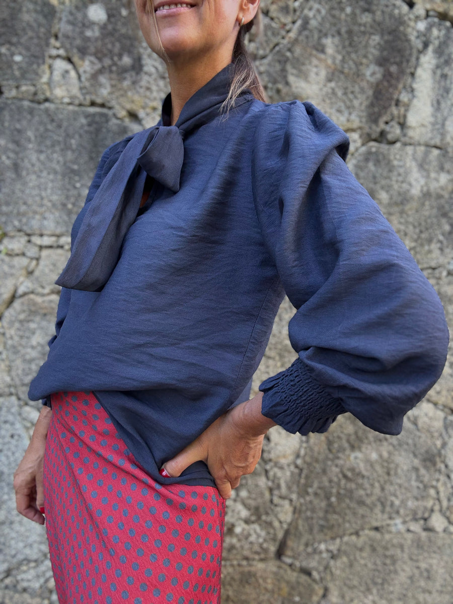 Blusa Laço Azul