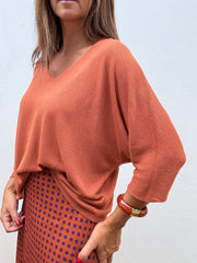 Camisola Manga 3/4 Laranja