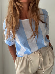 Blusa riscas azul
