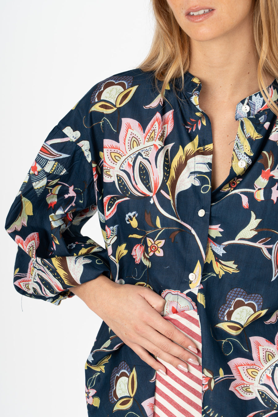 Blusa estampada azul