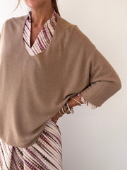Camisola Manga 3/4 Camel