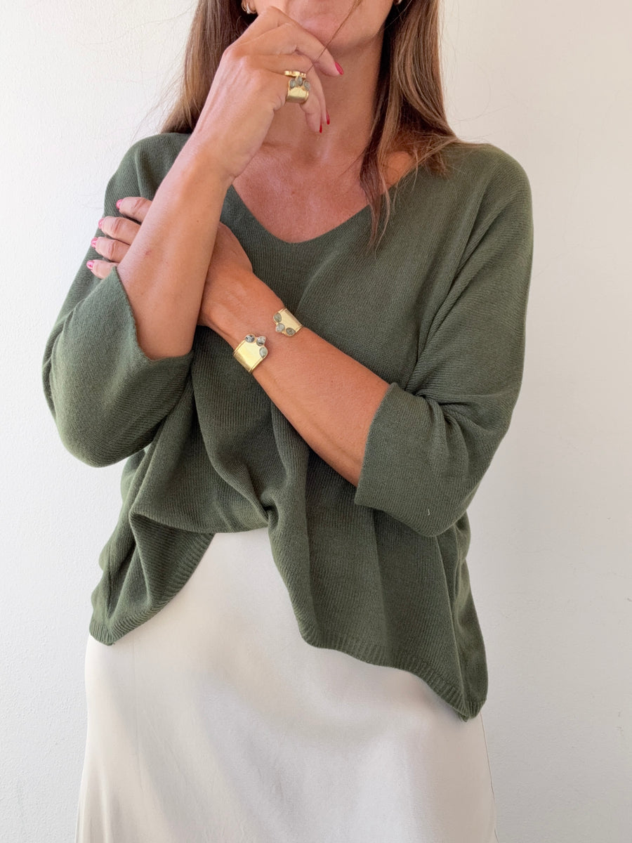 Camisola Manga 3/4 Verde