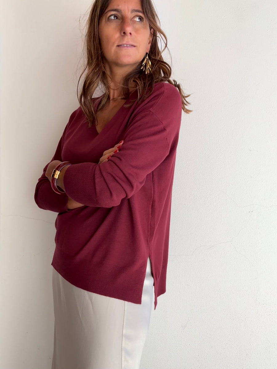 Camisola Essencial Vinho
