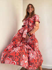 Vestido Comporta vermelho