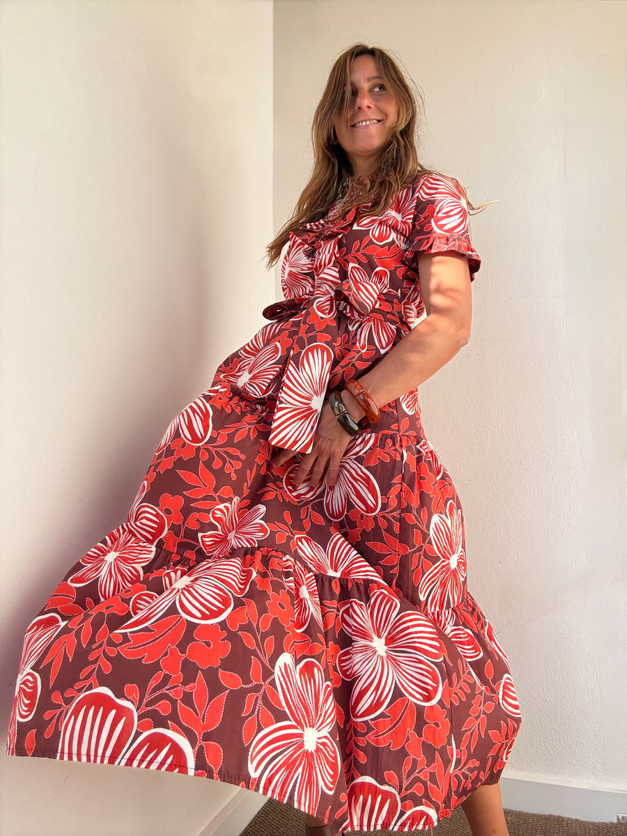 Vestido Comporta vermelho
