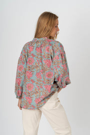 Blusa estampado verde água