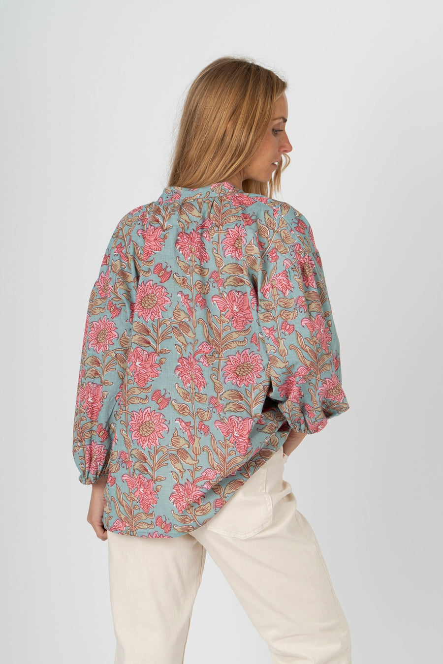 Blusa estampado verde água