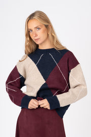 Camisola Losango azul ref:cmxp274