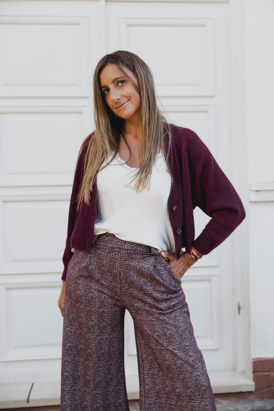 CASACO MALHA VINHO