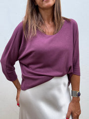 Camisola Manga 3/4 Beringela
