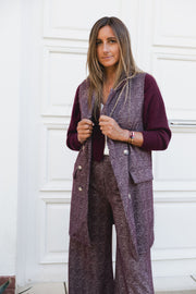 CONJUNTO TWEED  VINHO