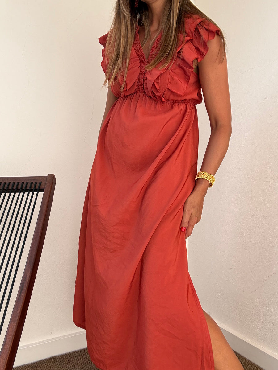 Vestido Siena terracota