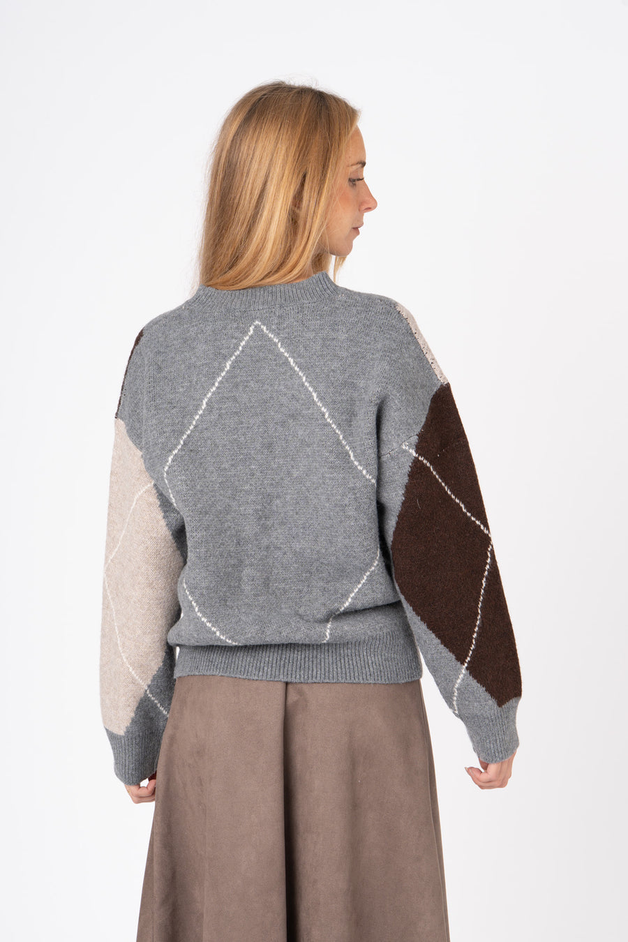 Camisola Losango Cinzento ref:cmxp274