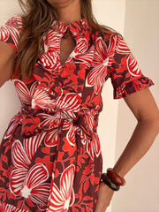Vestido Comporta vermelho