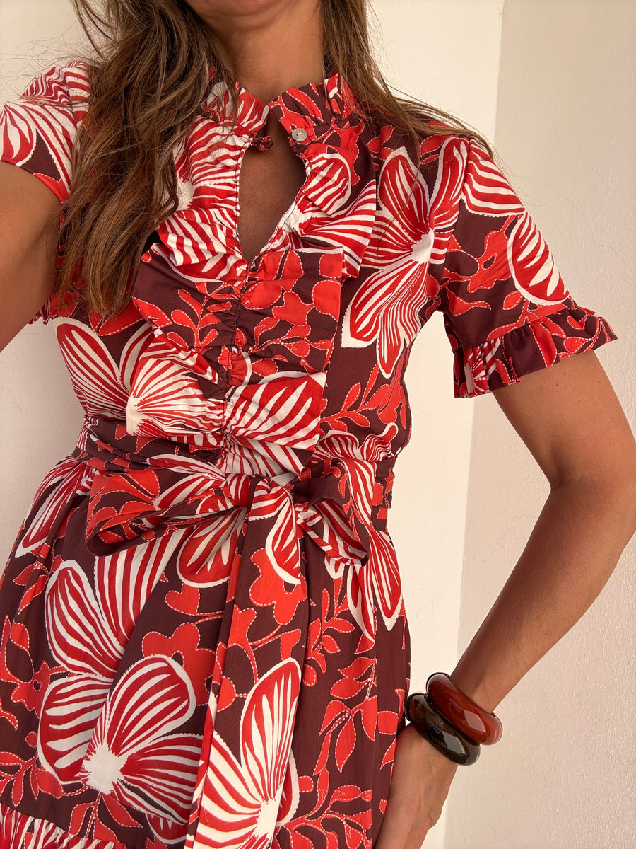 Vestido Comporta vermelho