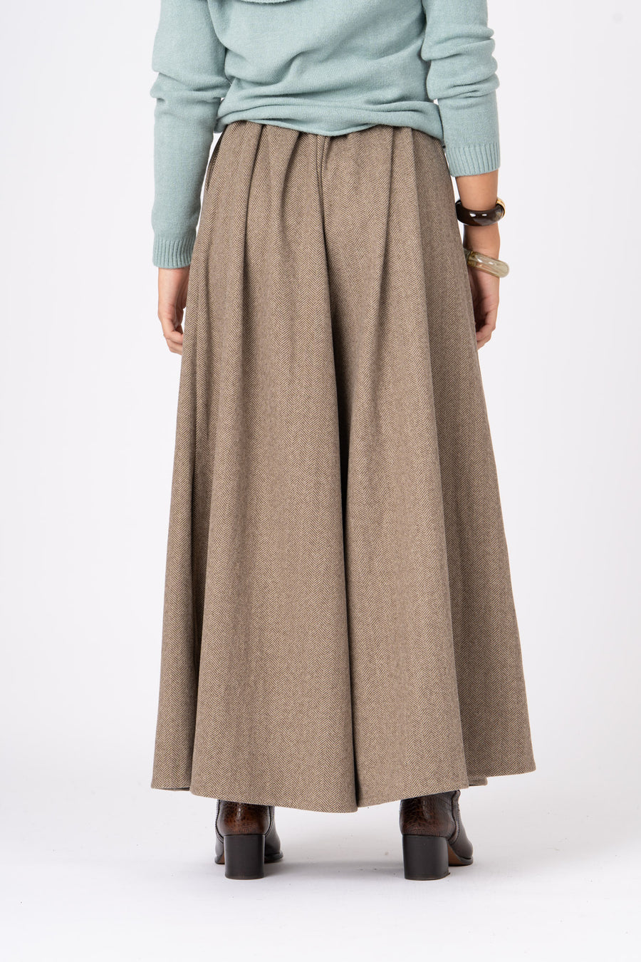 Saia Calça Espinha Camel Ref:300451