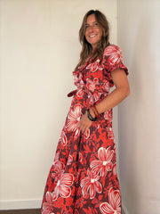 Vestido Comporta vermelho