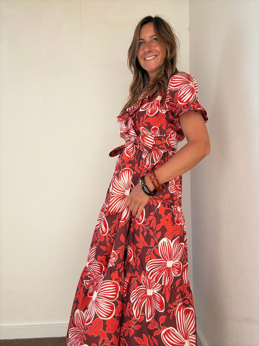 Vestido Comporta vermelho