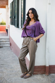 CARDIGAN ROXO