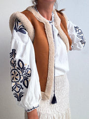 Blusa Folk Azul