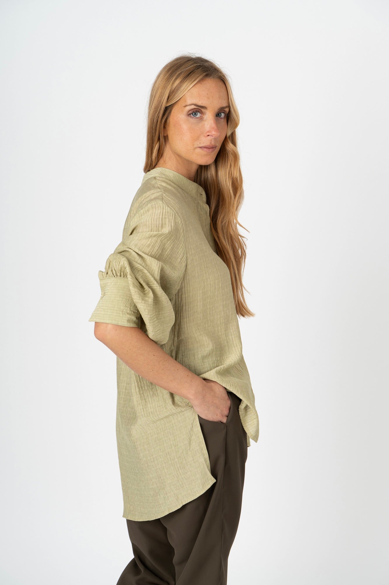 Camisa oversized verde