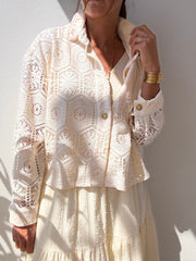 blusa de encaje