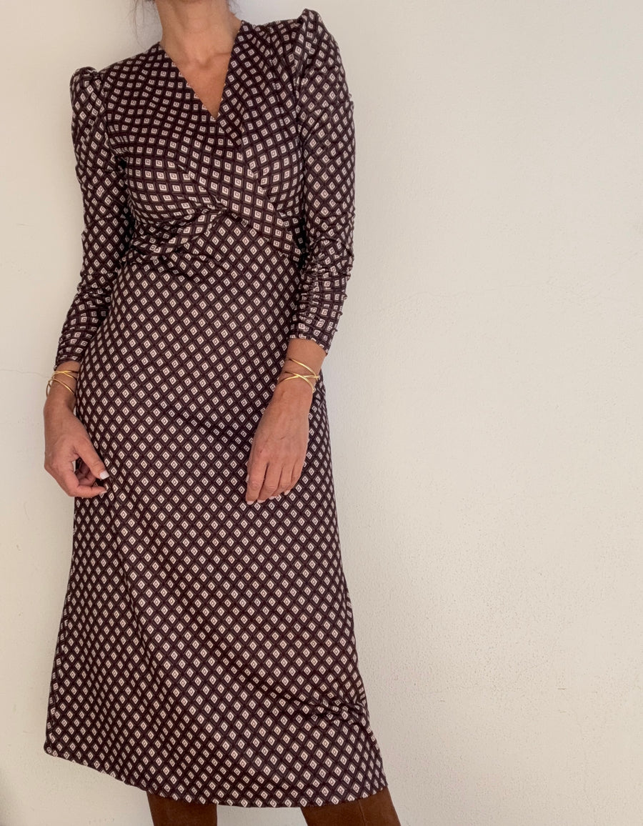 Vestido malha fria beringela