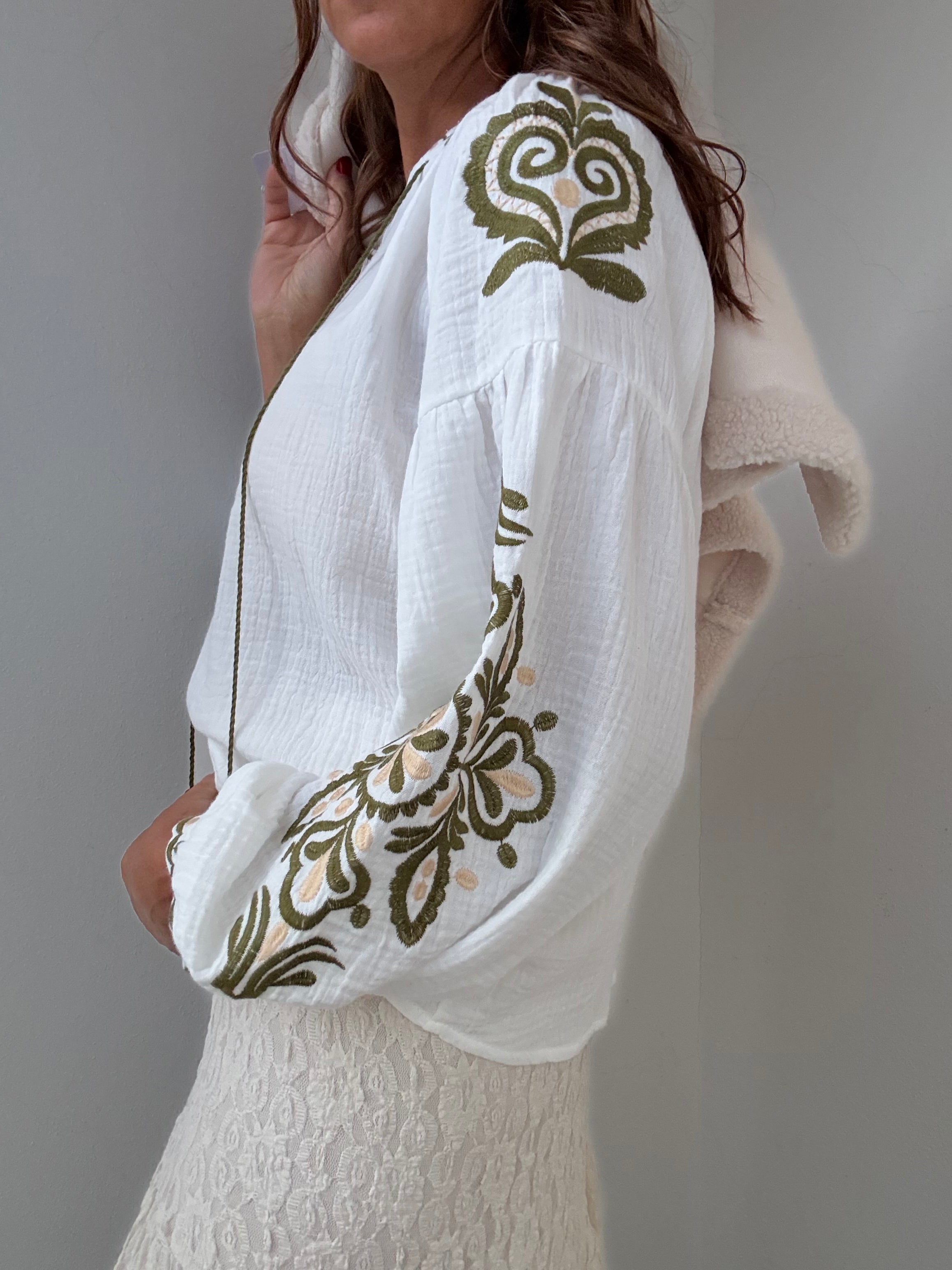 Blusa Folk Verde