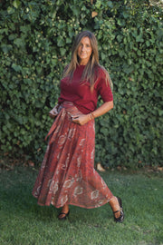 CAMISOLA 3/4 VERMELHO TELHA