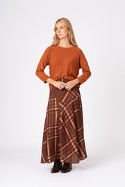 Saia Xadrez Fluída Verde