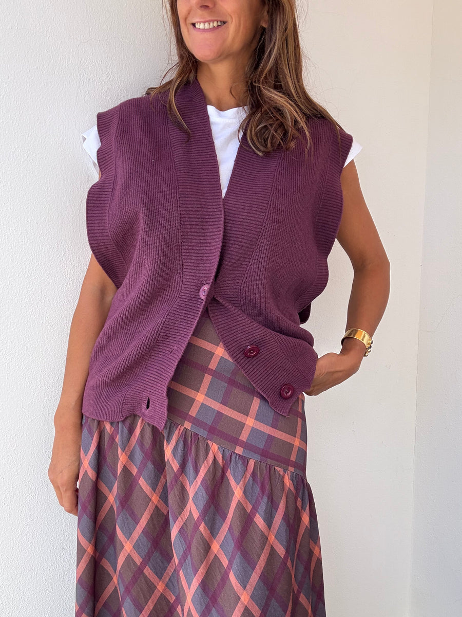 Colete Oversized Beringela