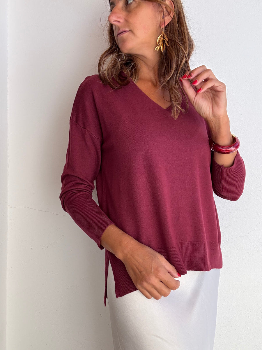 Camisola Essencial Vinho