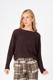 Camisola Reglan castanho ref:cm90200