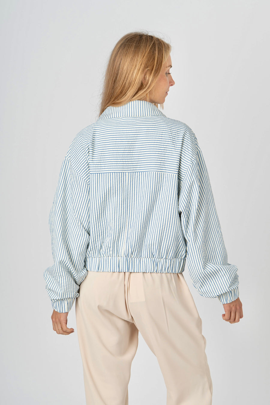 Blusão  Riscas  azul