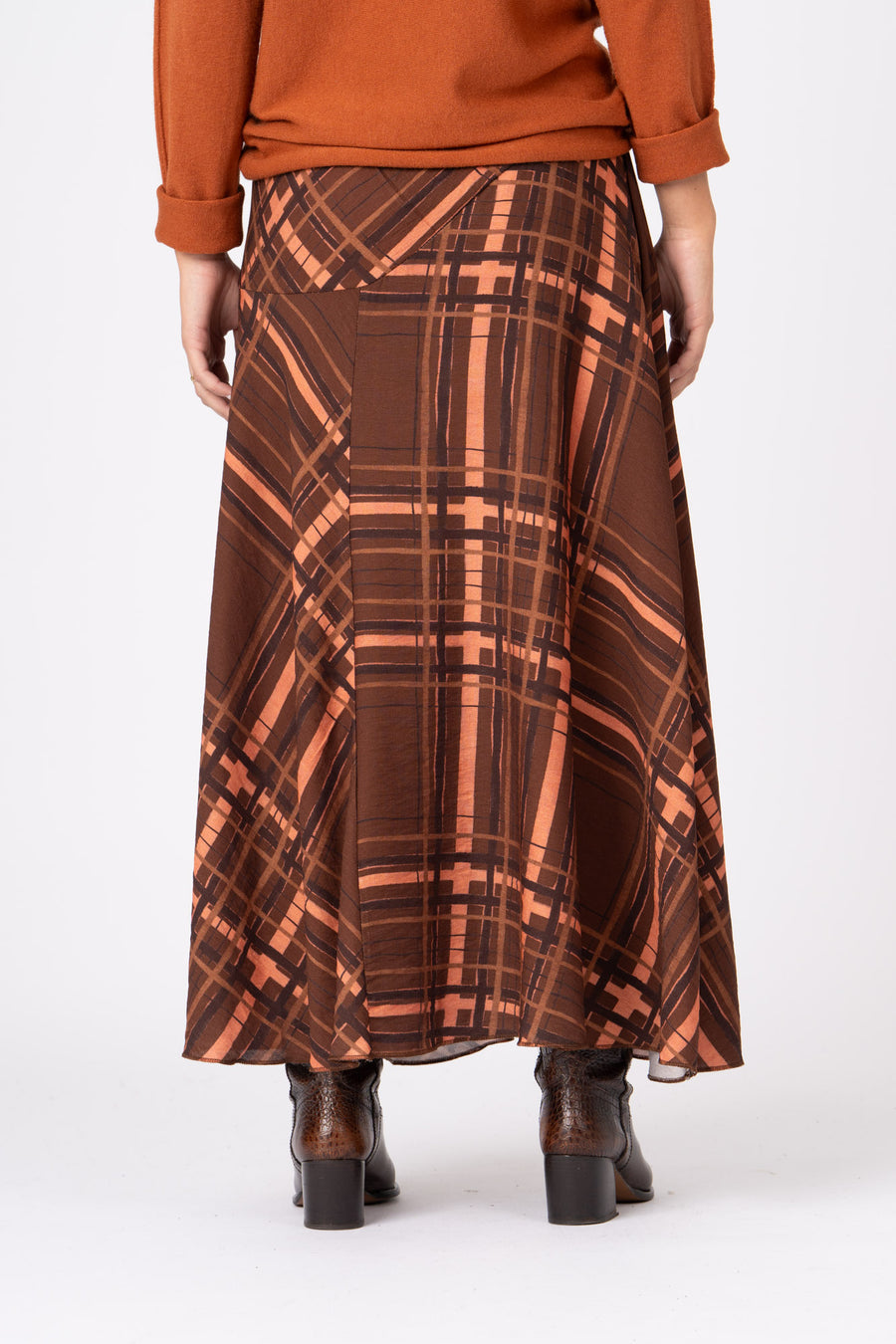 Saia Xadrez Fluída Verde