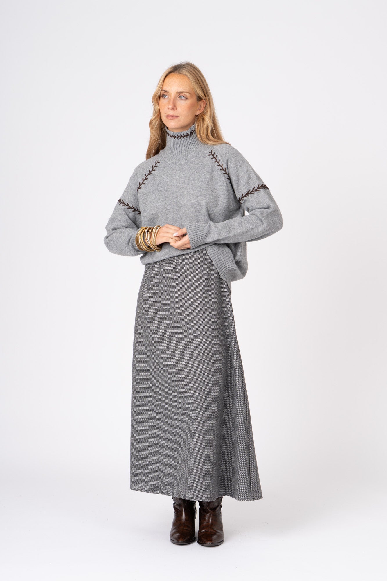 Camisola Espiga cinzento