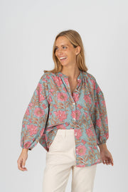 Blusa estampado verde água