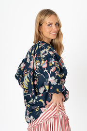 Blusa estampada azul