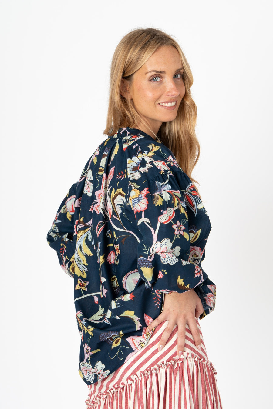 Blusa estampada azul