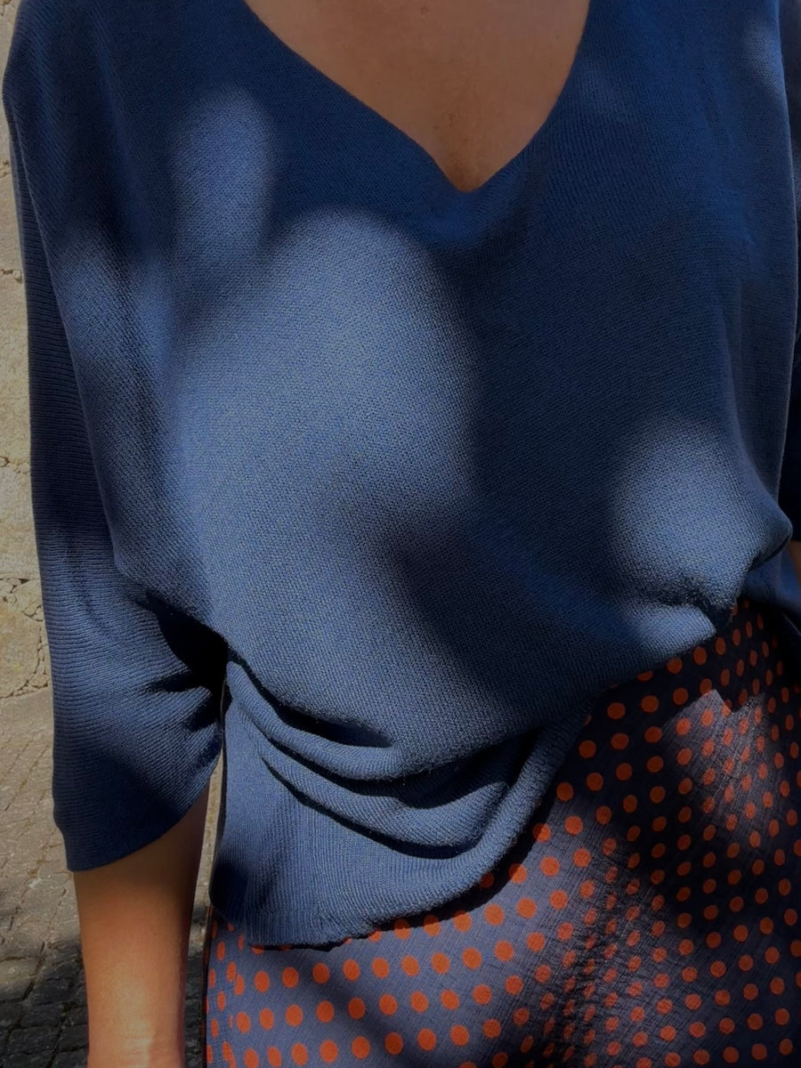 Camisola Manga 3/4 Azul