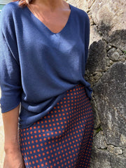Camisola Manga 3/4 Azul