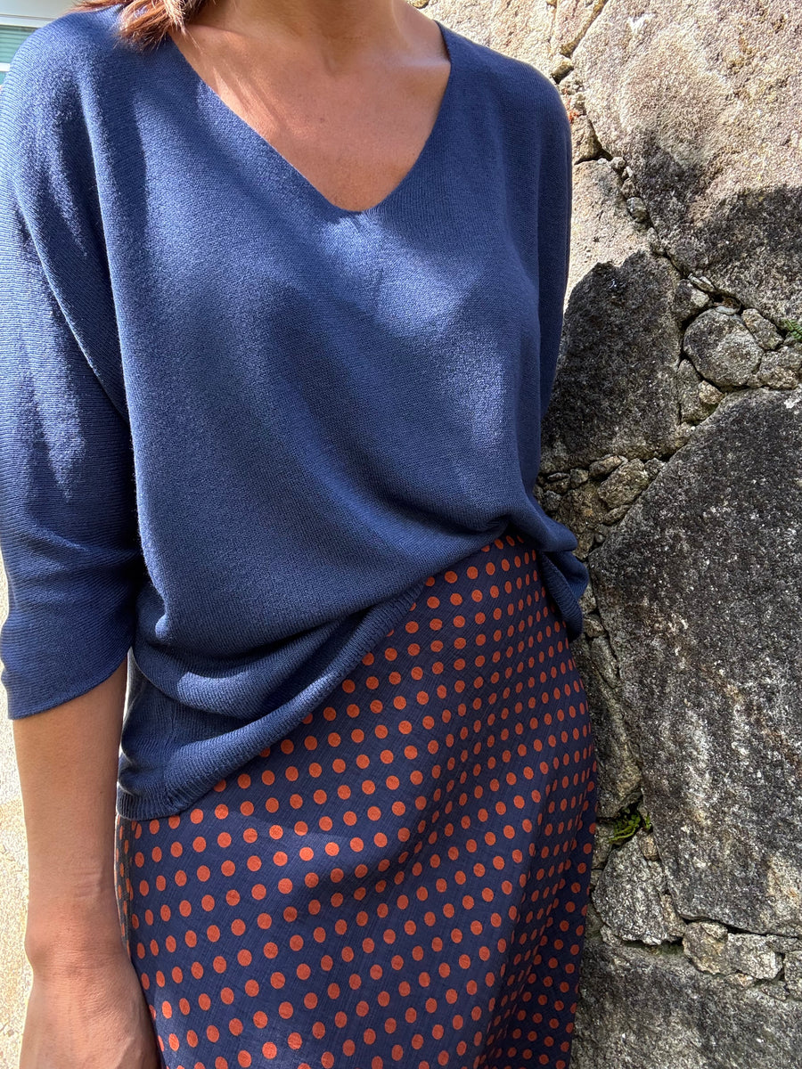 Camisola Manga 3/4 Azul