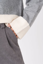 Camisola Bicolor cinzento