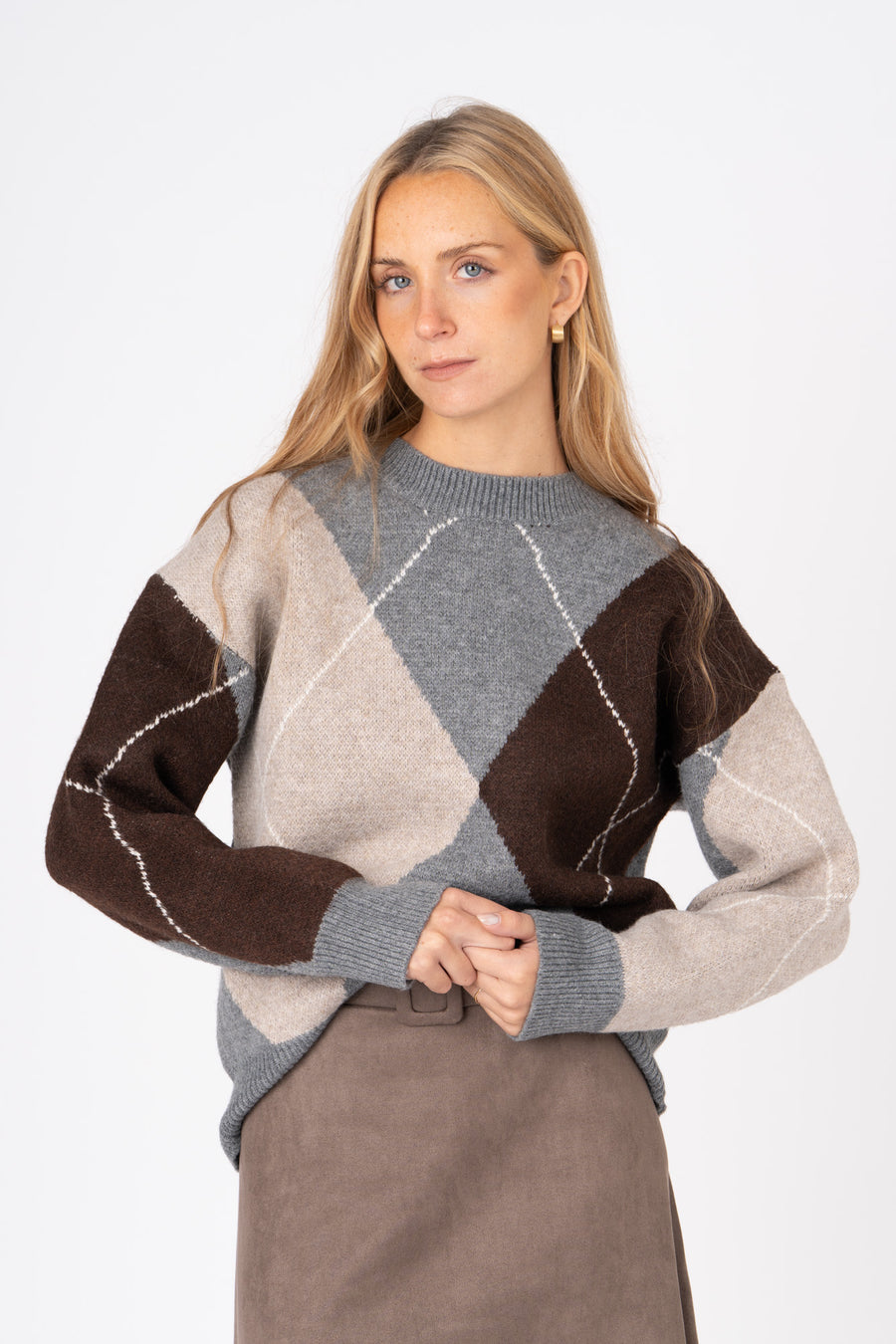 Camisola Losango Cinzento ref:cmxp274