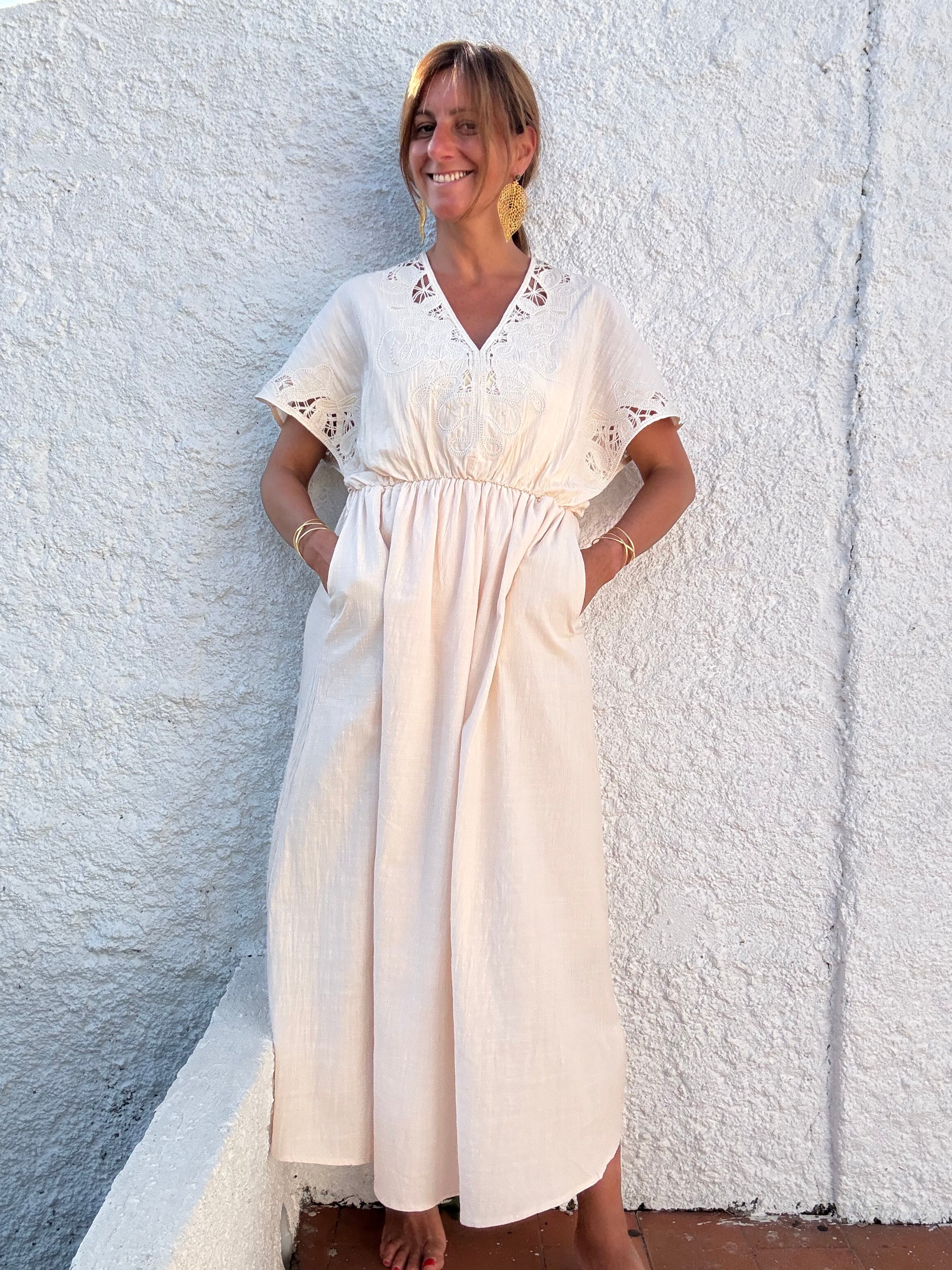 Vestido kaftan  Bordado