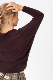 Camisola Reglan castanho ref:cm90200