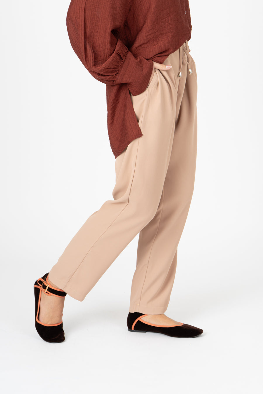 Calças Joggers camel