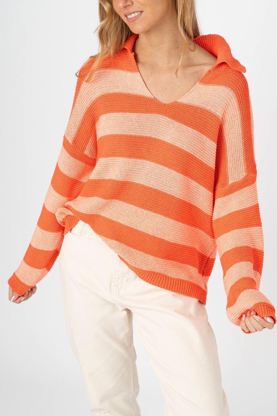 Camisola Polo Capri salmão