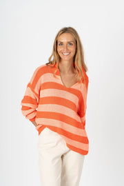 Camisola Polo Capri salmão